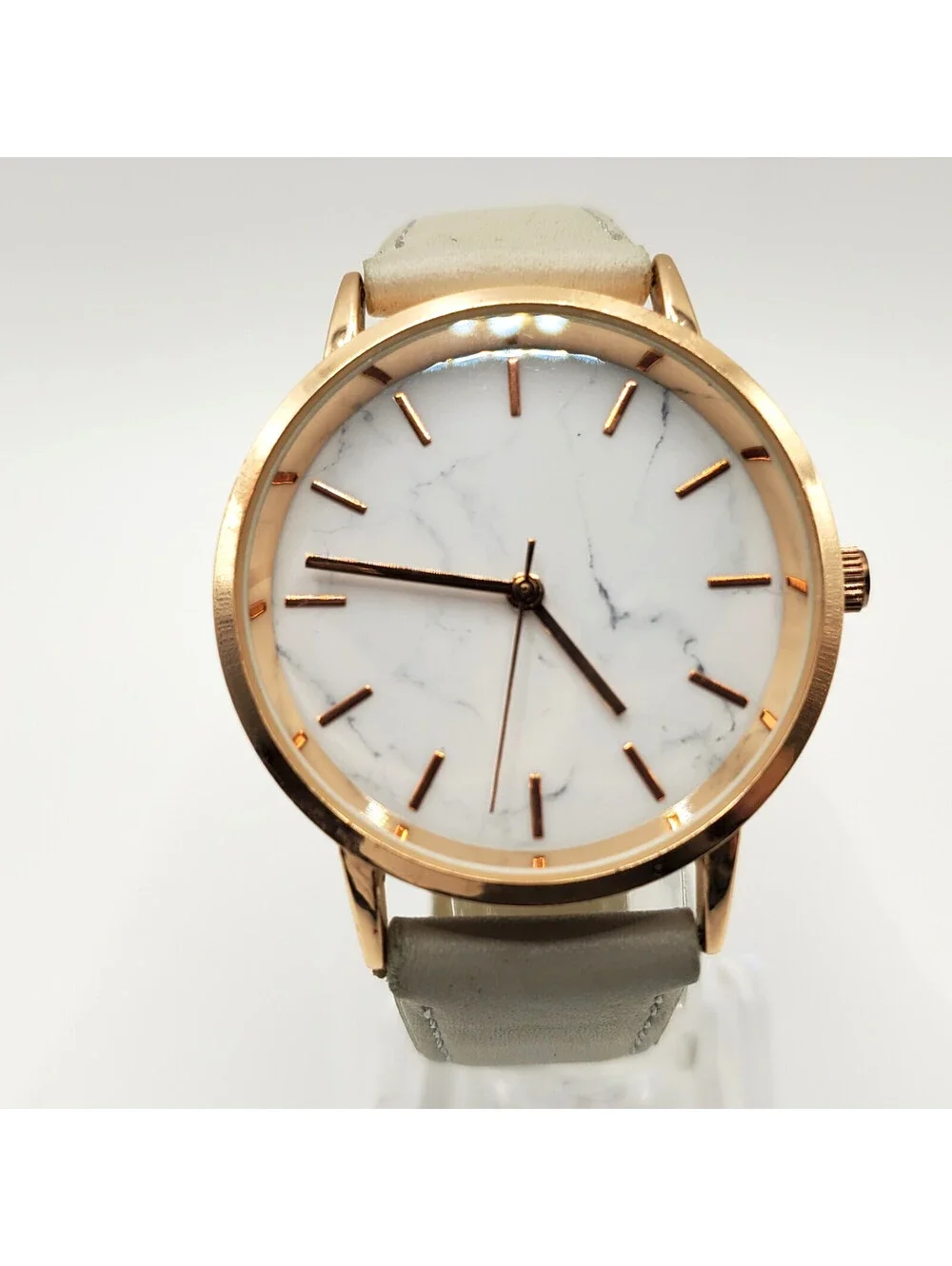 Quartz Watch 36mm Marble Dial Rose Gold Tone New Battery